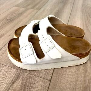 Papillio Sandals by Birkenstock EU36/5 Arizona Grooved White Platform